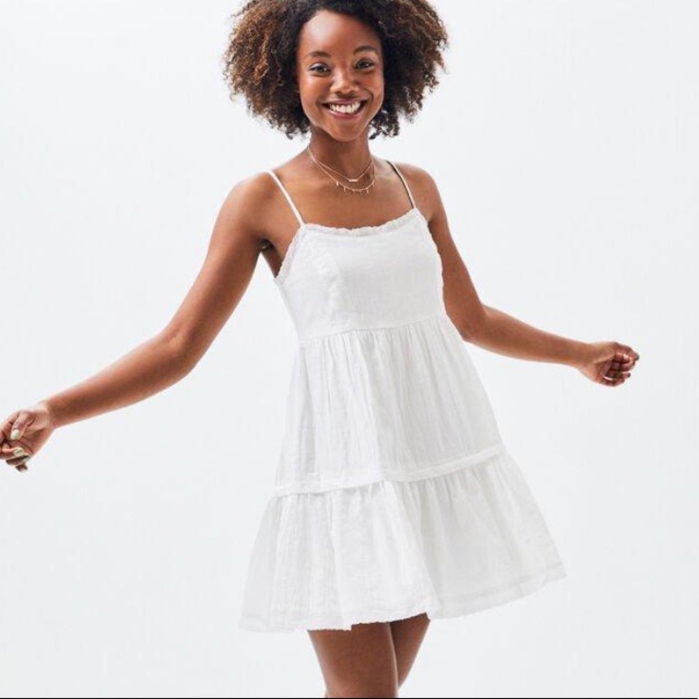 White baby doll dress